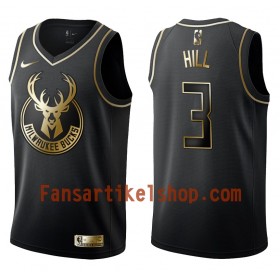 NBA Milwaukee Bucks Trikot George Hill 3 Nike Schwarz Golden Edition Swingman - Herren